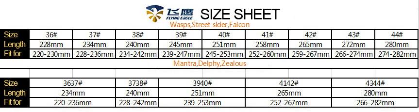 Eagle Size Chart